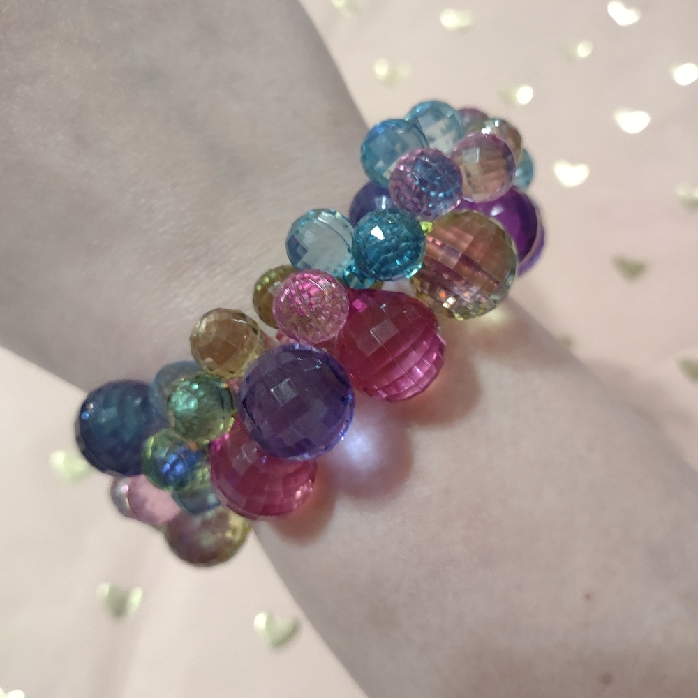 Multicolored Bauble Stretch Bracelet